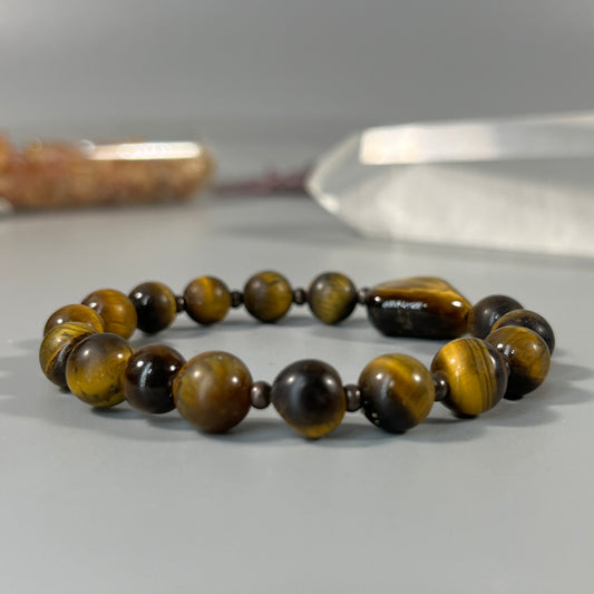 Balancing Tiger's Eye Crystal Chakra Bracelet