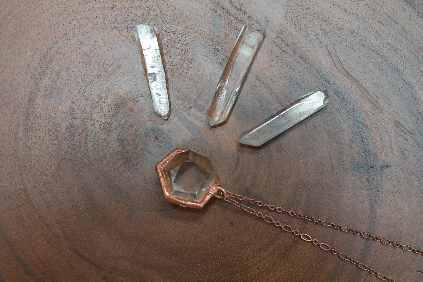 sacred geometry quartz crystal necklace