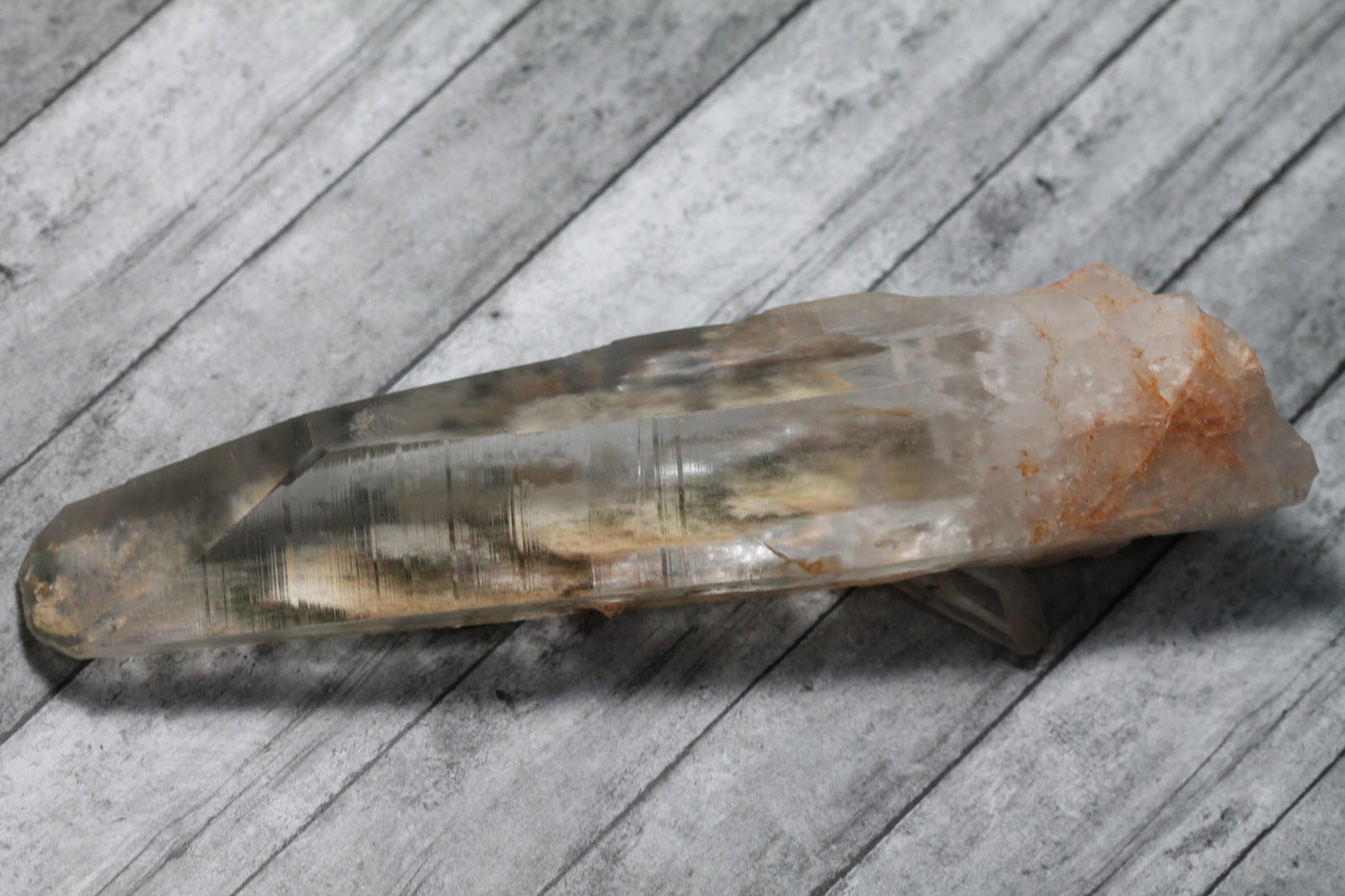 Large Lemurian Quartz Crystal with Inclusions