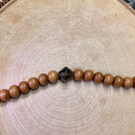 emotional grounding crystal wood bracelet