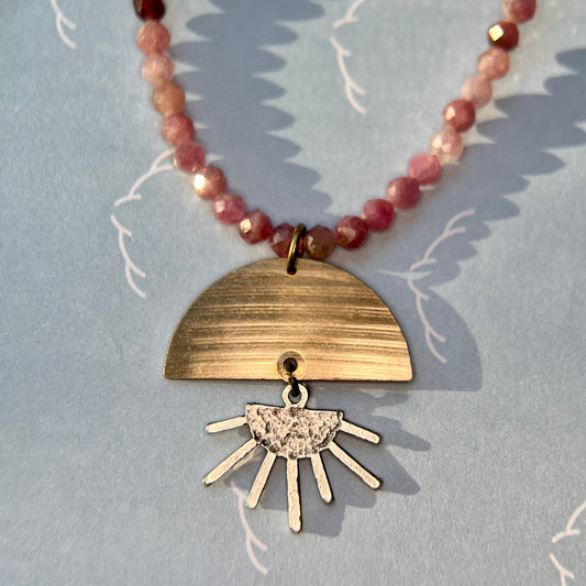 Tourmaline Cymbal Necklace