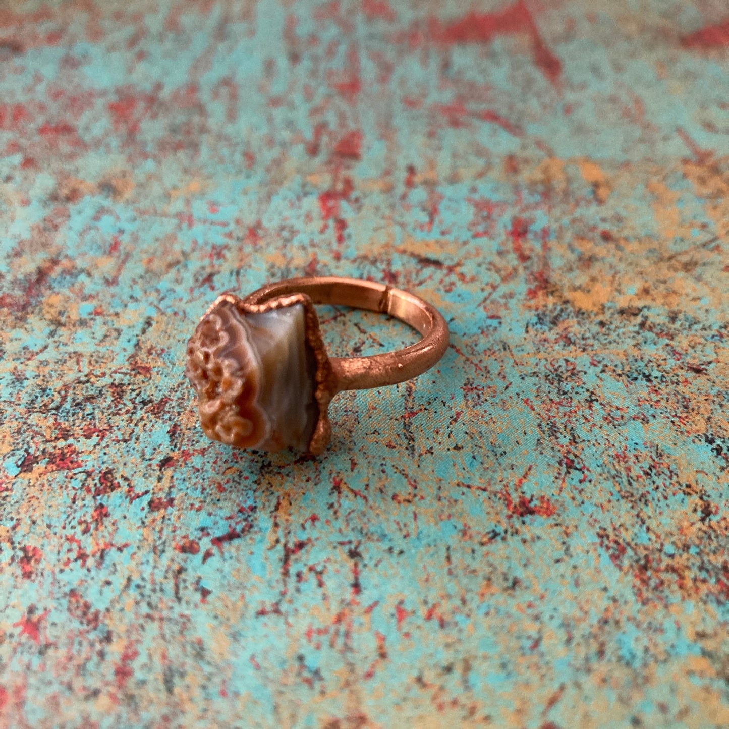 Agate Stone Chakra Handmade Ring