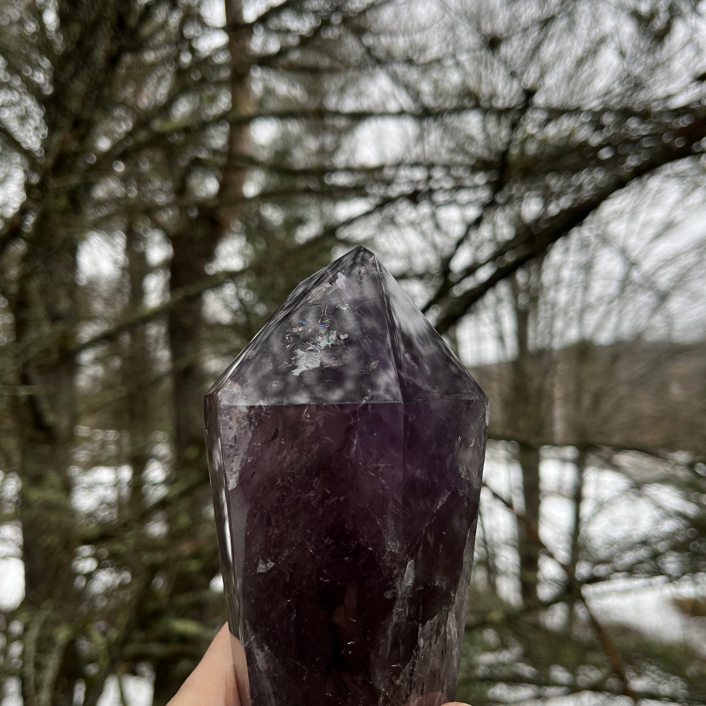 Purple Amethyst Crystal Tower