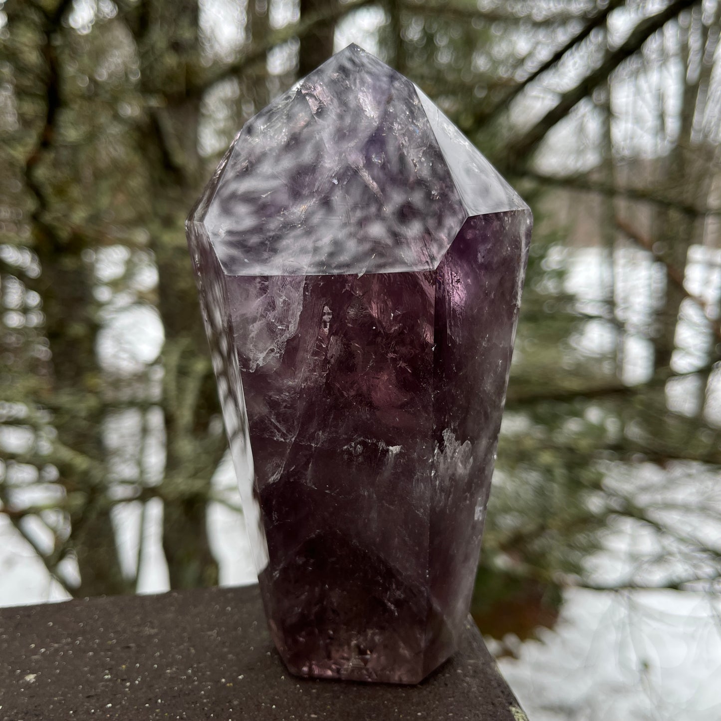 Purple Amethyst Crystal Tower