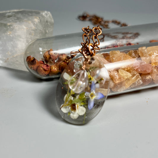 Wildflower Necklace with Ametrine Charm