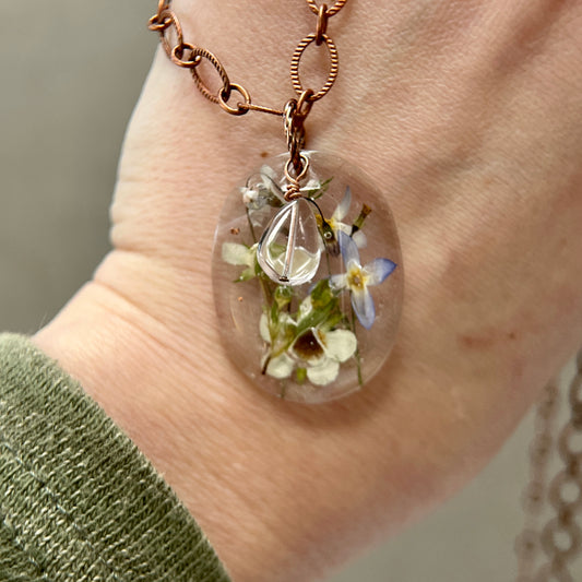 Wildflower Necklace with Ametrine Charm