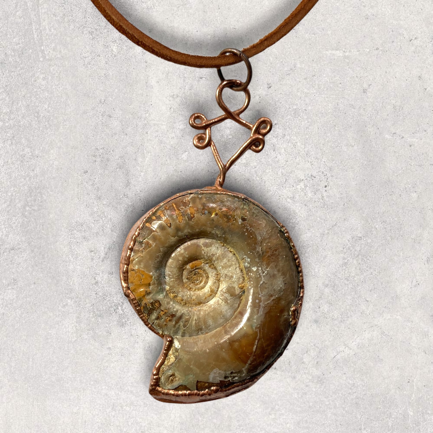 opalized ammonite Pendant Necklace