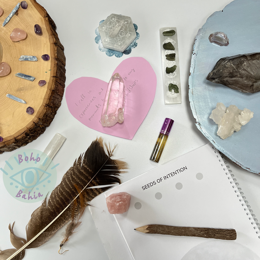 tools for beginning your moon crystal intention rituals