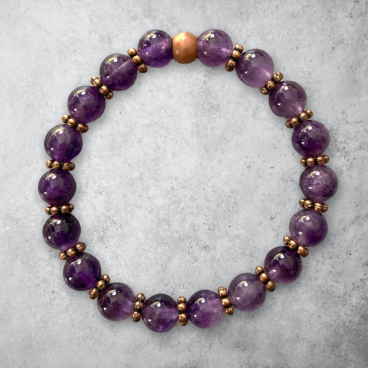 Amethyst Crystal Chakra Bracelet for All