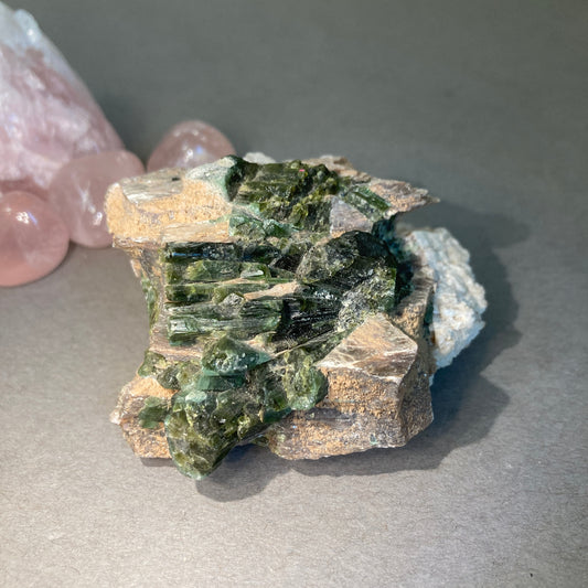 Brazilian Green Tourmaline In Matrix With Mica