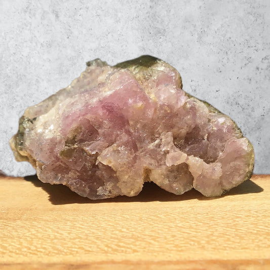 Watermelon Pink and Green Tourmaline Crystal