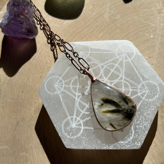 Epidote Quartz Necklace