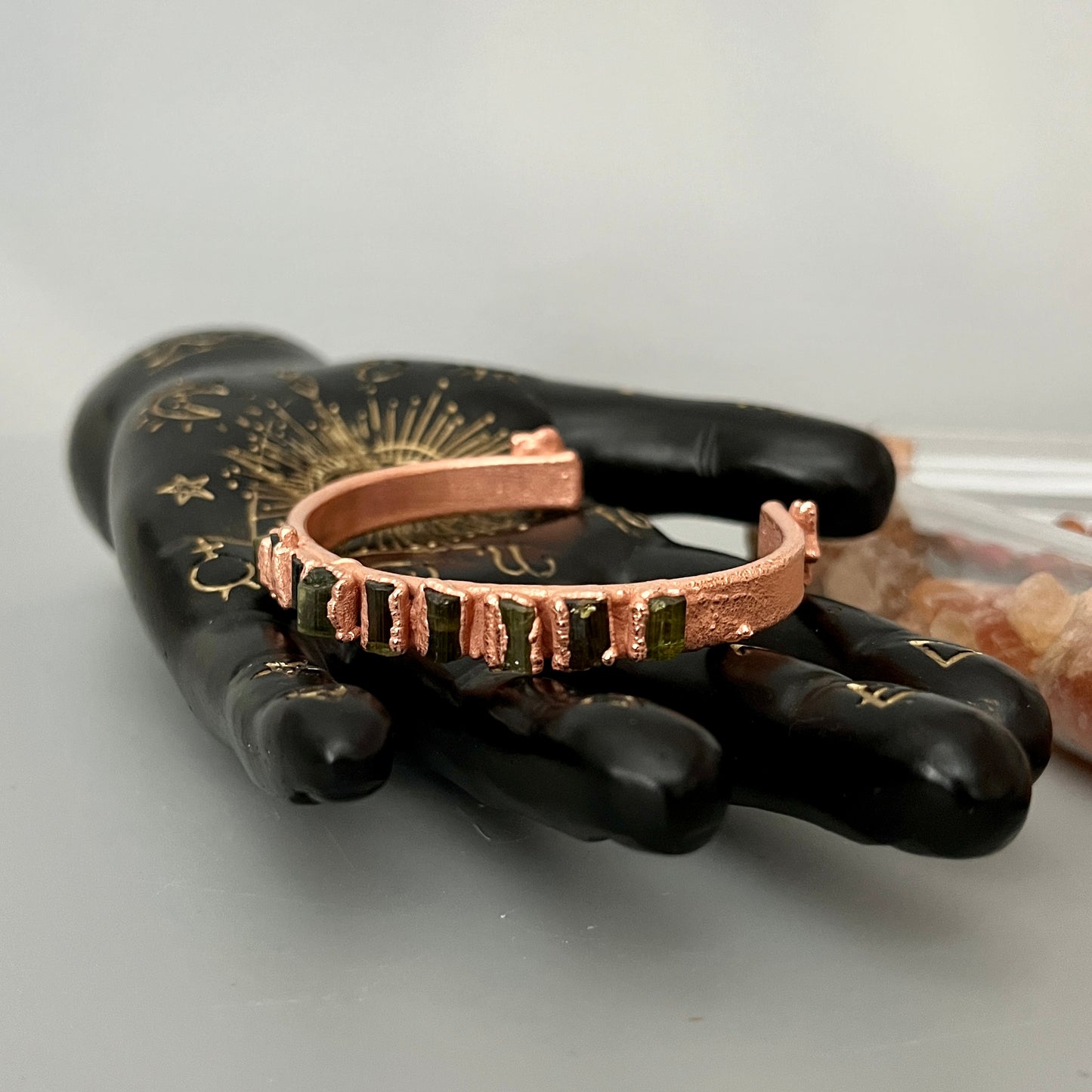 handmade crystal cuff bracelet