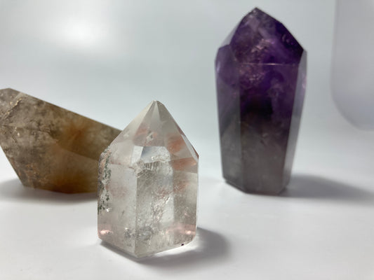 Cut Clear Quartz Crystal Point