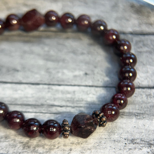 Pure Garnet Crystal Bracelet