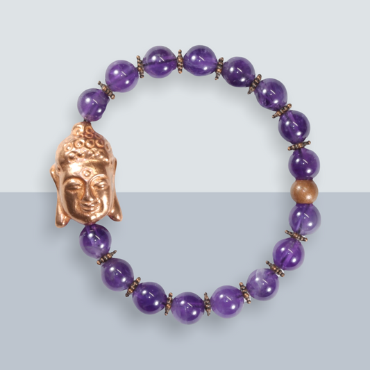 Amethyst Crystal Yoga Inspired Bracelet