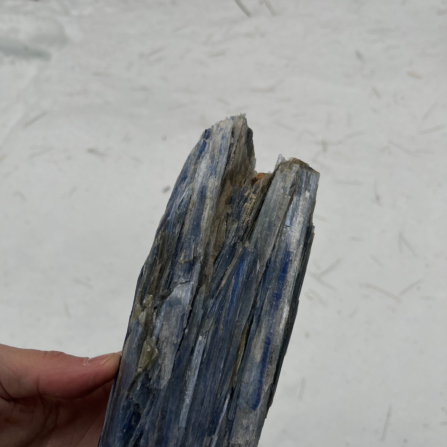 Large Blue Kyanite Show Piece w/ Citrine + Quartz