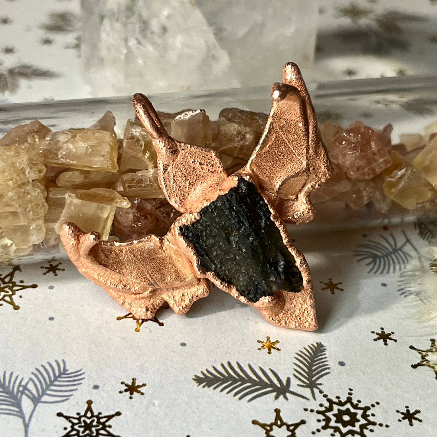 Moldavite Phoenix Talisman