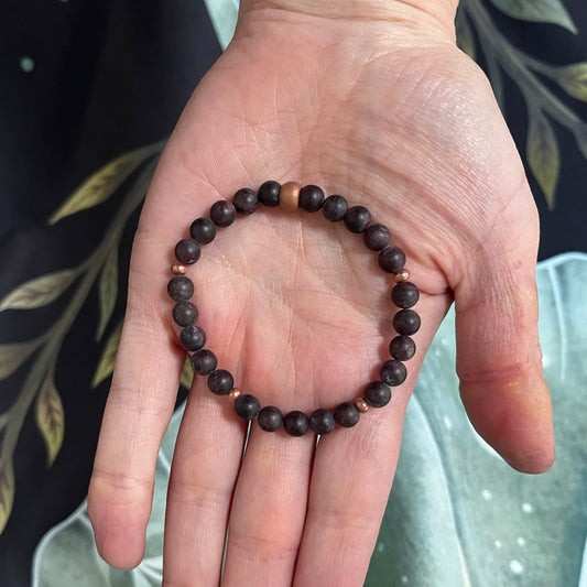 Pure Garnet Crystal Stack Bracelet