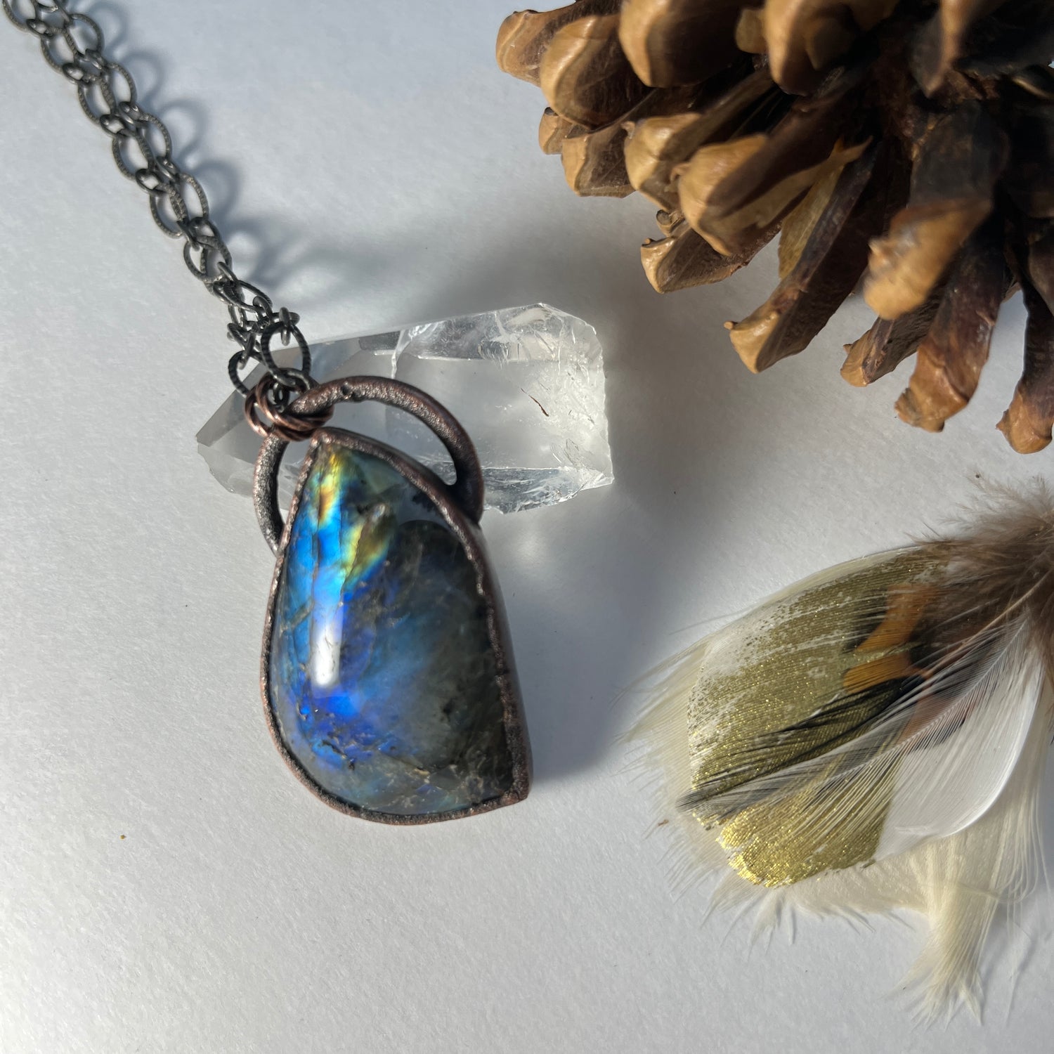 healing stone labradorite necklace