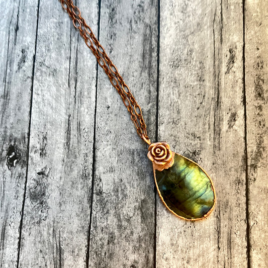 Rose Labradorite Pendant