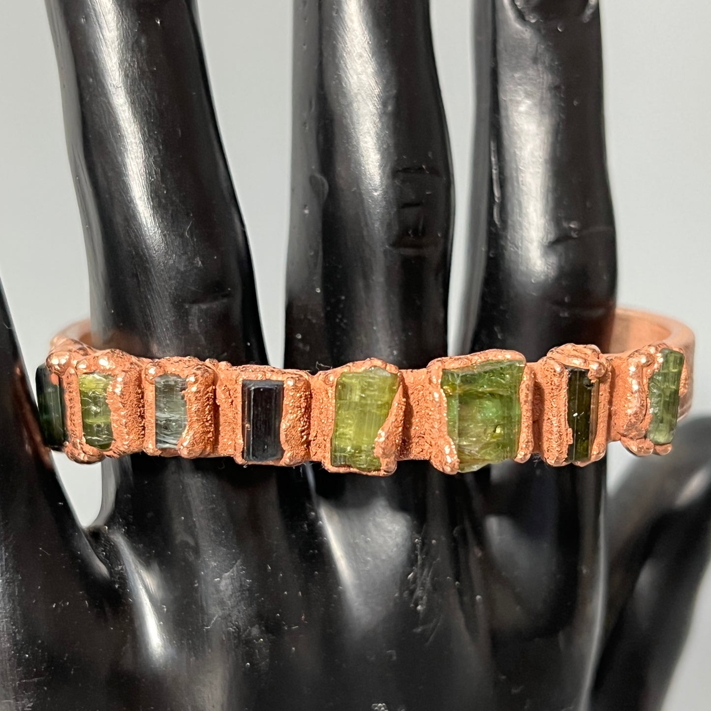 Green Tourmaline Cuff Bracelet
