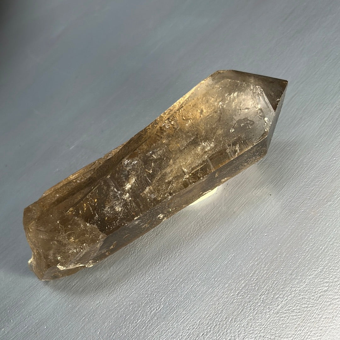 beautiful brazilian smoky quartz crystal wand.