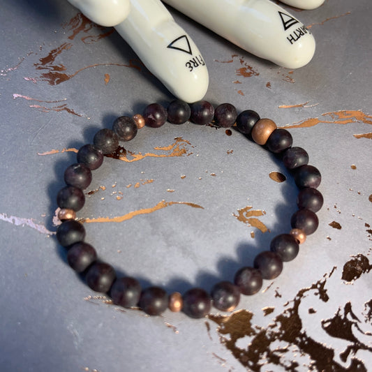 Pure Garnet Crystal Stack Bracelet