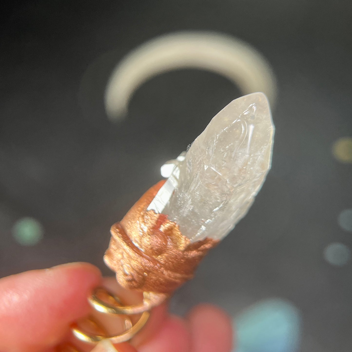 Clear Quartz Hair Pin for Buns and Updos