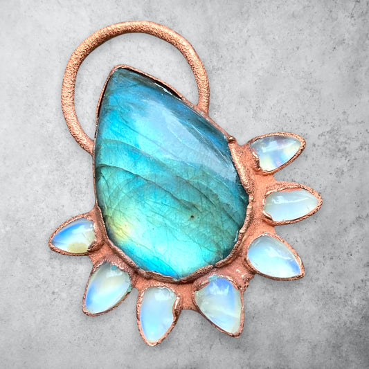 Goddess Flower Labradorite Necklace