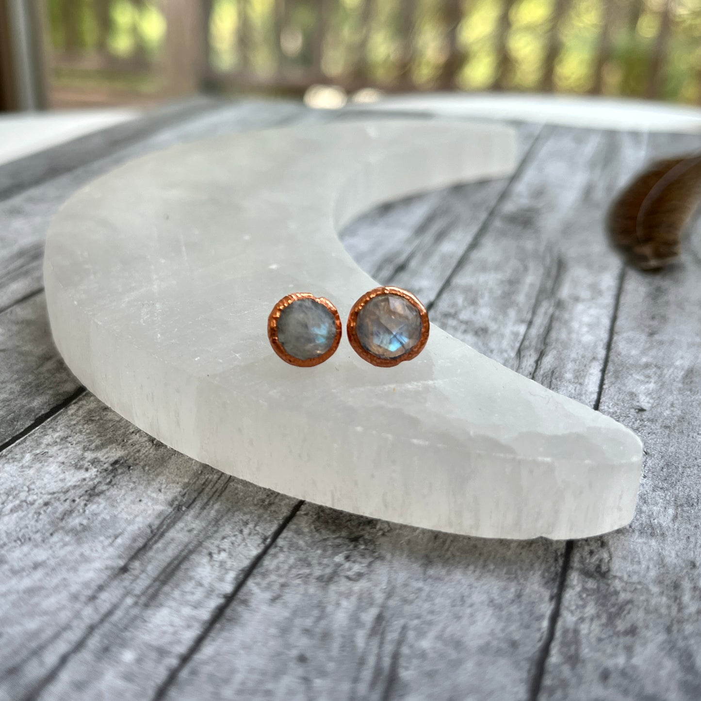 Moonstone Crystal Handmade Stud Earrings