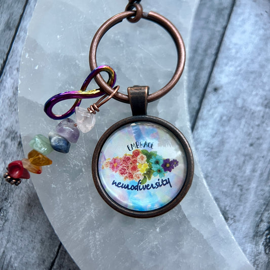 neurodiverse keychain key ring