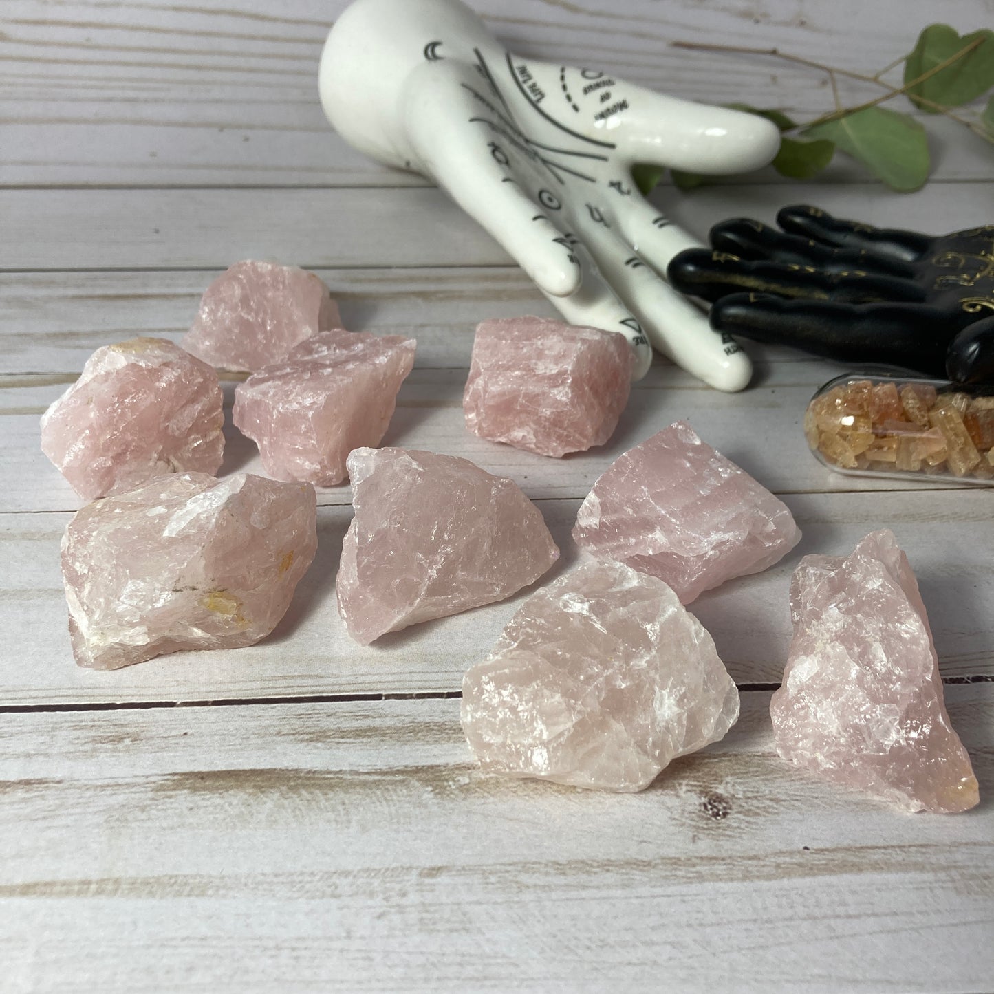 Calming Rough Pink Rose Quartz Crystal