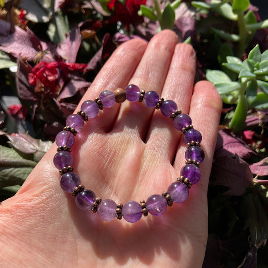 Amethyst Crystal Chakra Bracelet for All