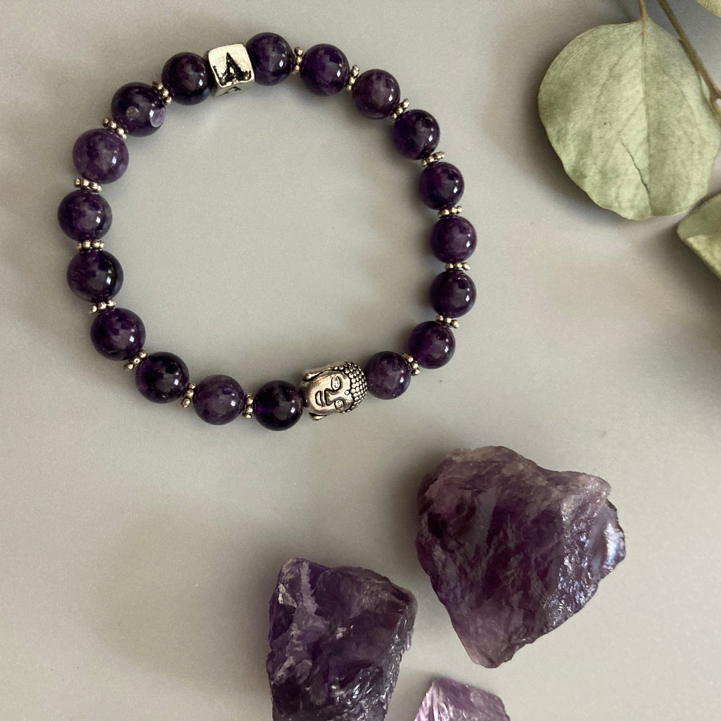 Yoga Inspired Amethyst Crystal Bracelet